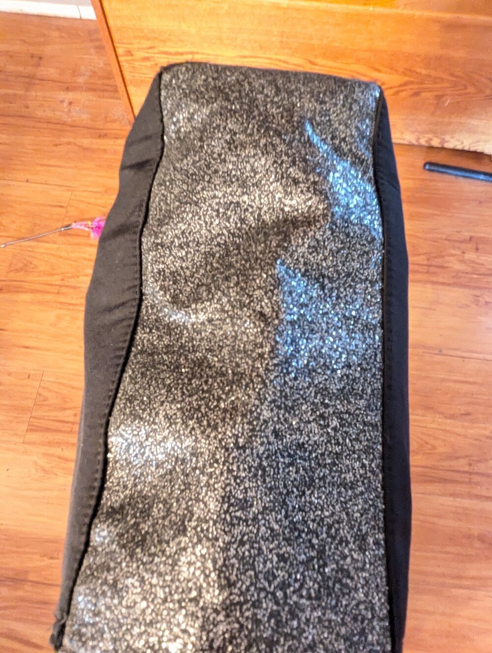 Coach Fragrance Black & Silver Glitter Panel Tote Bag - Picture 6 of 9